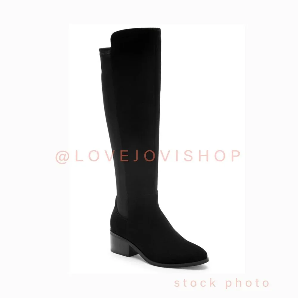 Boots | Blondo Black Suede Over-the-Knee Waterproof | Classic Minimalist Flats 9
